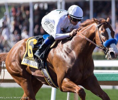 Justify, horse, WinStar Farm, Santa Anita Derby, sábado, 7 de abril de 2018, Santa Anita Park. Foto: Melanie Martínes