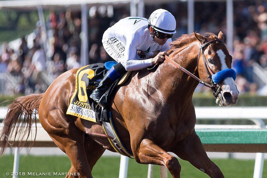 Justify, horse, WinStar Farm, Santa Anita Derby, sábado, 7 de abril de 2018, Santa Anita Park. Foto: Melanie Martínes