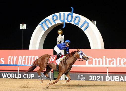 Mystic Guide, horse, Godolphin Stud, Dubai World Cup, Meydan Racecourse, sábado, 27 de marzo de 2021. Foto: Coady Photo (Copyright)