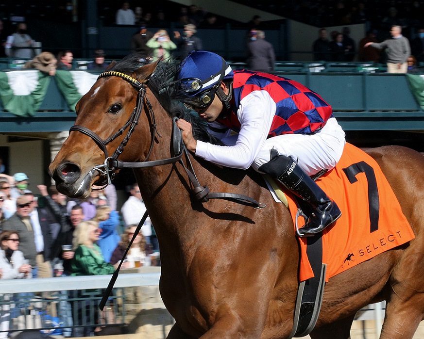 Twenty Carat, horse, Stud Three Chimneys, Beaumont Stakes, Viernes, 2 de abril de 2021 Keeneland. Foto: Coady Photo
