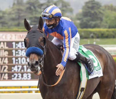 As Time Goes By, horse, American Pharoah, Santa María Stakes, Santa Anita Park, sábado, 22 de mayo de 2021. Foto: Benoit Photo