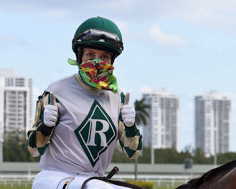 Mona Stella, horse, Chantal Sutherland, Allowance, sábado, 4 de abril de 2021, Gulfstream Park. Foto: Ryan Thompson