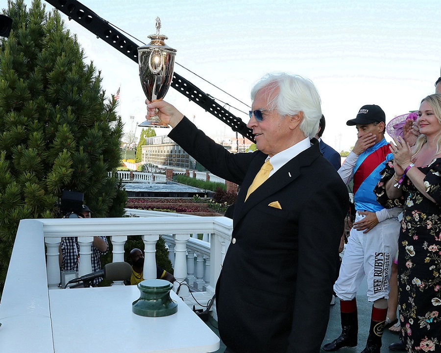 Bob Baffert, trainer, Medina Spirit, 147 Kentucky Derby, sábado, 1 de mayo de 2021, Churchill Downs. Foto: Coady Photo