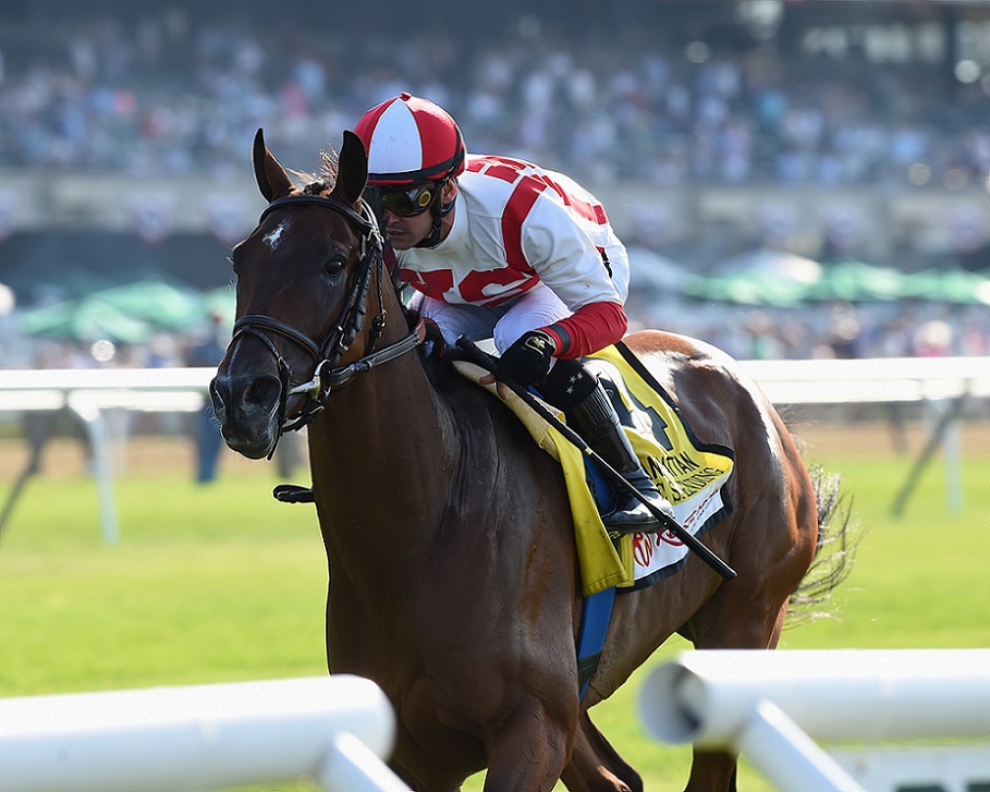 Domestic Spending, horse, Klaravich Stables, Manhattan Stakes, sábado, 5 de junio de 2021, Belmont Park. Foto: Coglaniese Photo