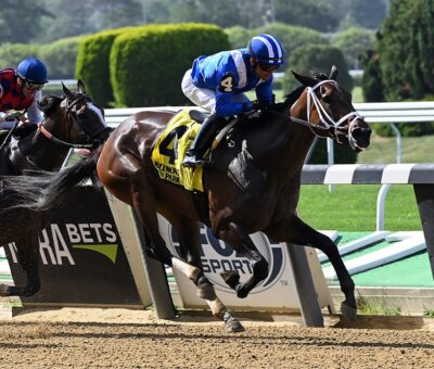 Zaajel, horse, Shadwell Stables, Mother Goose Stakes, sábado, 26 de junio de 2021, Belmont Park. Foto: Coglaniese Photo