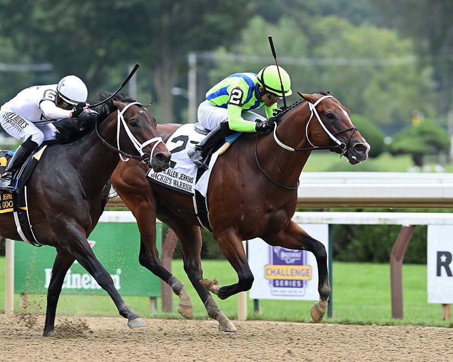 Jackie´s Warrior, horse, Maclean´s Music, H. Allen Jerkens Stakes, sábado, 28 de agosto de 2021, Saratoga. Foto: Coglaniese Photo