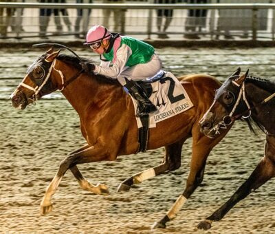 Mandaloun, horses, Juddmonte Farm, Louisiana Stakes, sábado, 22 de enero de 2022, Fair Grounds. Foto: Hodges Photography
