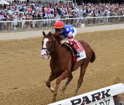 Jack Christopher, horse, Castetlon Lyons y Killboy Estate, Woody Stephens Stakes, sábado, 11 de junio de 2022, Belmont Park. Foto: Coglaniese Photo & Susie Raisher