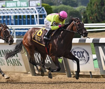 Hot Peppers, horse, Michael Dudd, Victory Ride Stakes, sábado, 9 de julio de 2022, Belmont Park. Foto: Coglaniese Photo