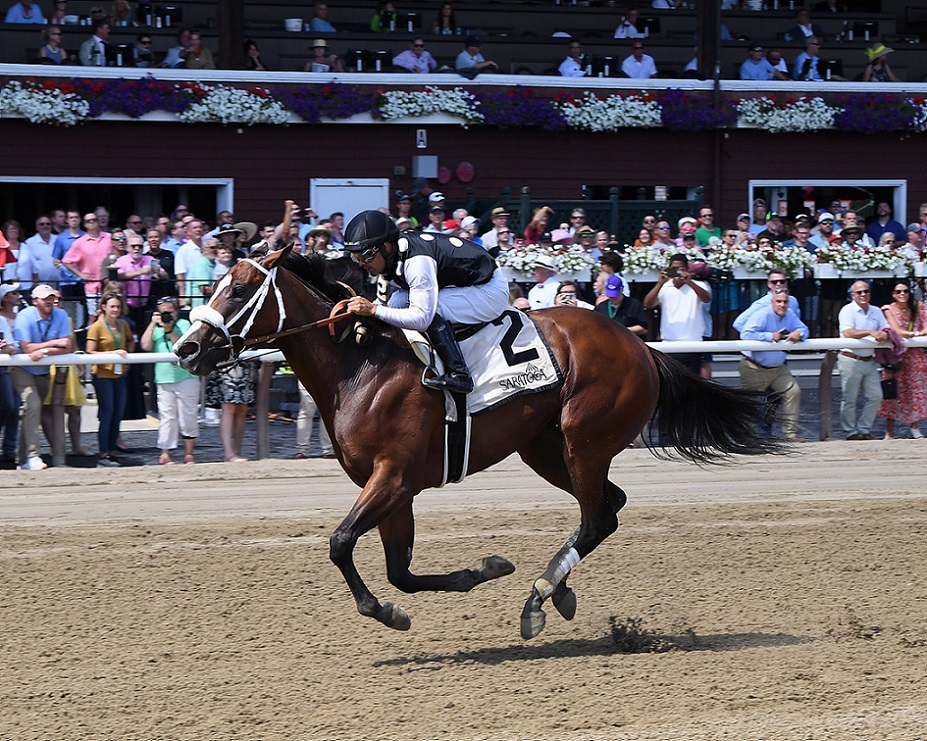 Naughty Gal, horse, Loren Nichols, Adirondack Stakes, domingo, 7 de agosto de 2022, Saratoga. Foto: Coglaniese Photo & Chelsea Durand