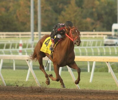Hits Pricey Legacy, horse, C. R. Trout, Remington Oaks, domingo, 25 de septiembre de 2022, Remington Park. Foto: Dustin Orona