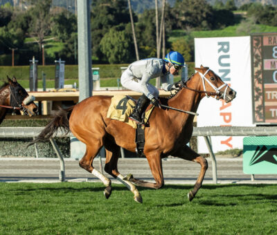Duvet Day, Horses, Starspangledbanner (AUS), Astra Stakes, sábado, 21 de enero de 2023, Santa Anita Park. Foto: Benoit Photo