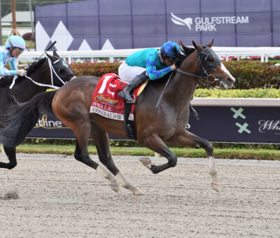 General Jim, horse, Into Mischief, Swale Stakes, sábado, 4 de febrero de 2023, Gulsftream Park. Foto: Coglianese Photo