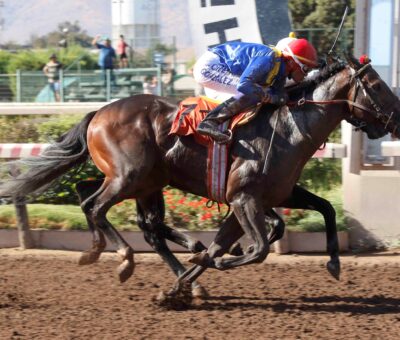 Julius Cesare, horse, Strong Mandate, Clásico Universidad Mayor, jueves, 16 de marzo de 2023, Hipódromo Chile. Foto: Jaime Cortés