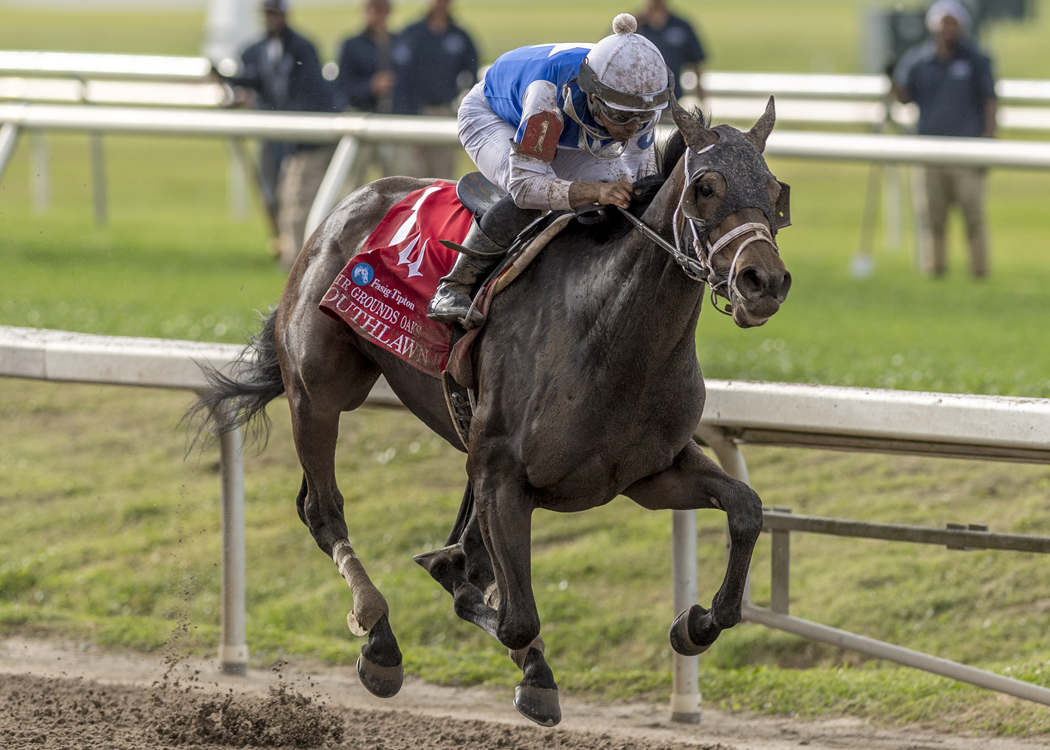 Southlawn, horses, Pioneerof The Nile, Fasig-Tipton Fair Grounds Oaks, sábado, 25 de marzo de 2023, Fair Grounds. Foto: Hodges Photography