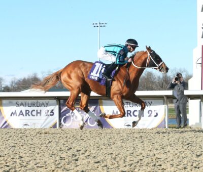 Two Phil´s, horse, Phillip Sagan, Jeff Ruby Stakes, sábado, 25 de marzo de 2023, Turfway Park. Foto: Coady Photo