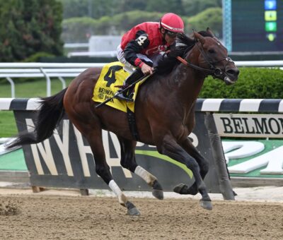 Candy Man Rocket, horse, Frank Fletcher Racing Operations, Runhappy Stakes, sábado, 13 de mayo de 2023, Belmont Park. Foto: Coglianese Photo