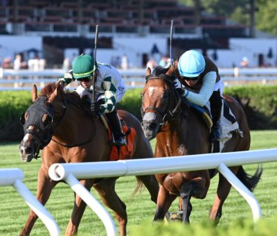 Itsallcomintogetha, horse, horse, Weekend Hideaway, NYSS Cab Calloway División, jueves, 20 de julio de 2023, Saratoga. Foto: Coglaniese Photo & Chelsea Durand