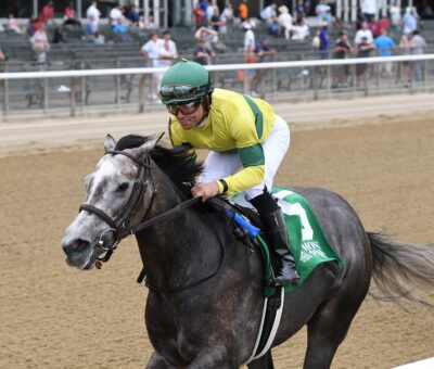 Maple Leaf Mel, horse, Cross Traffic, Victory Ride Stakes, sábado, 8 de julio de 2023, Belmont Park. Foto: Coglianese Photo & Chelsea Durand