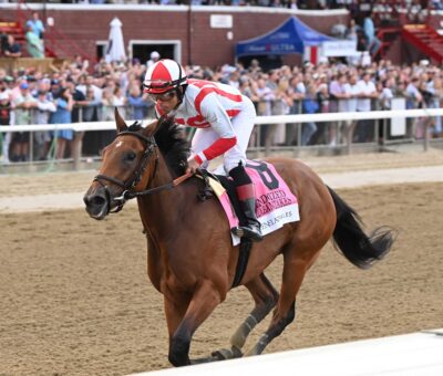 Randomized, horse, Nyquist, Alabama Stakes, sábado, 19 de agosto de 2023, Saratoga. Foto: Coglaniese Photo & Chelsea Durand