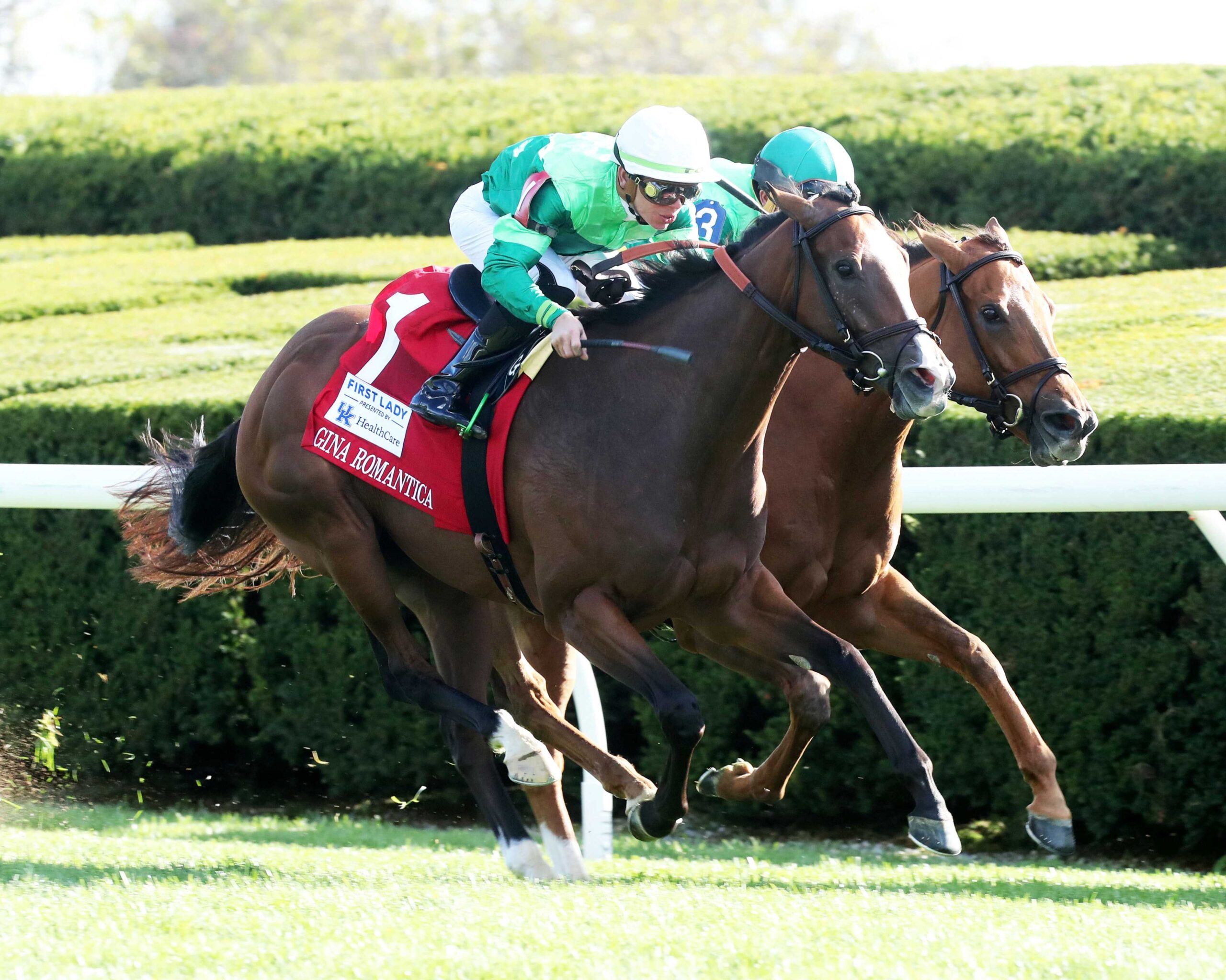 Gina Romantica, horse, Peter M. Brant, Fanduel First Lady Stakes, sábado, 7 de octubre de 2023, Keeneland. Foto: Coady Photography