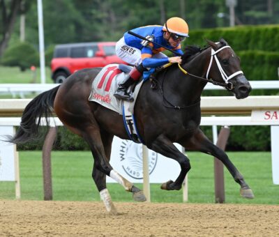 The Queens M G, horse, Thousand Words, Schuylerville Stakes, jueves, 13 de julio de 2023, Saratoga. Foto: Coglaniese Photo