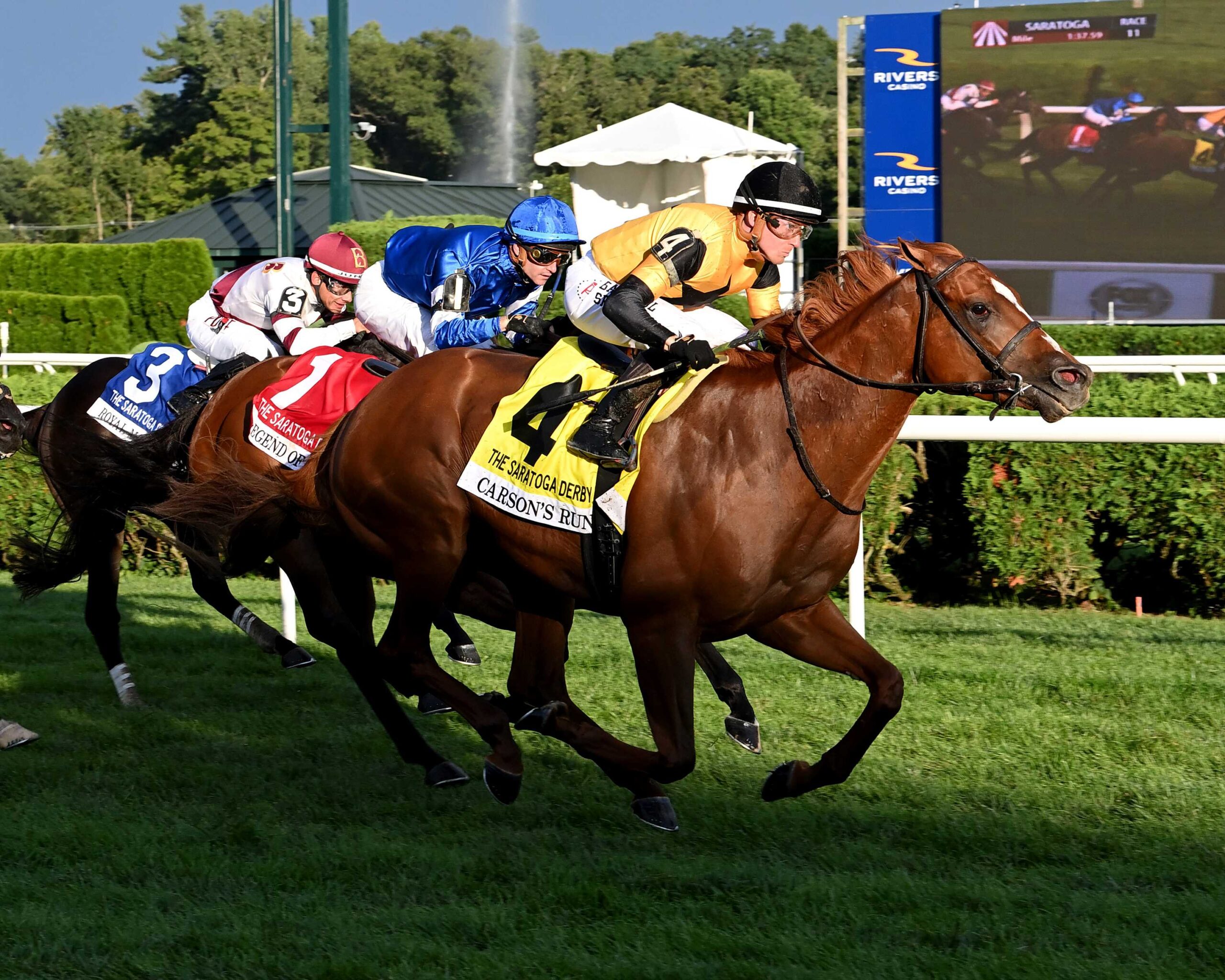 Carson´s Run, horse, Frankfort Park Farm, Saratoga Derby Invitational, domingo, 11 de agosto de 2024, Saratoga. Foto: Coglaniese Photo