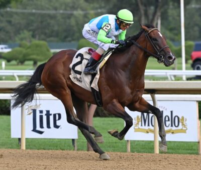 Landed, horse, Omaha Beach, Fleet Indian Stakes, domingo, 25 de agosto de 2024, Saratoga. Foto: Coglaniese Photo