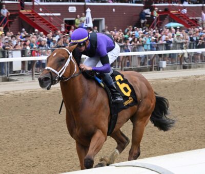 Looms Boldly, horse, Goldencents, John Morrissey Stakes, jueves, 8 de agosto de 2024, Saratoga. Foto: Coglaniese Photo & Chelsea Durand