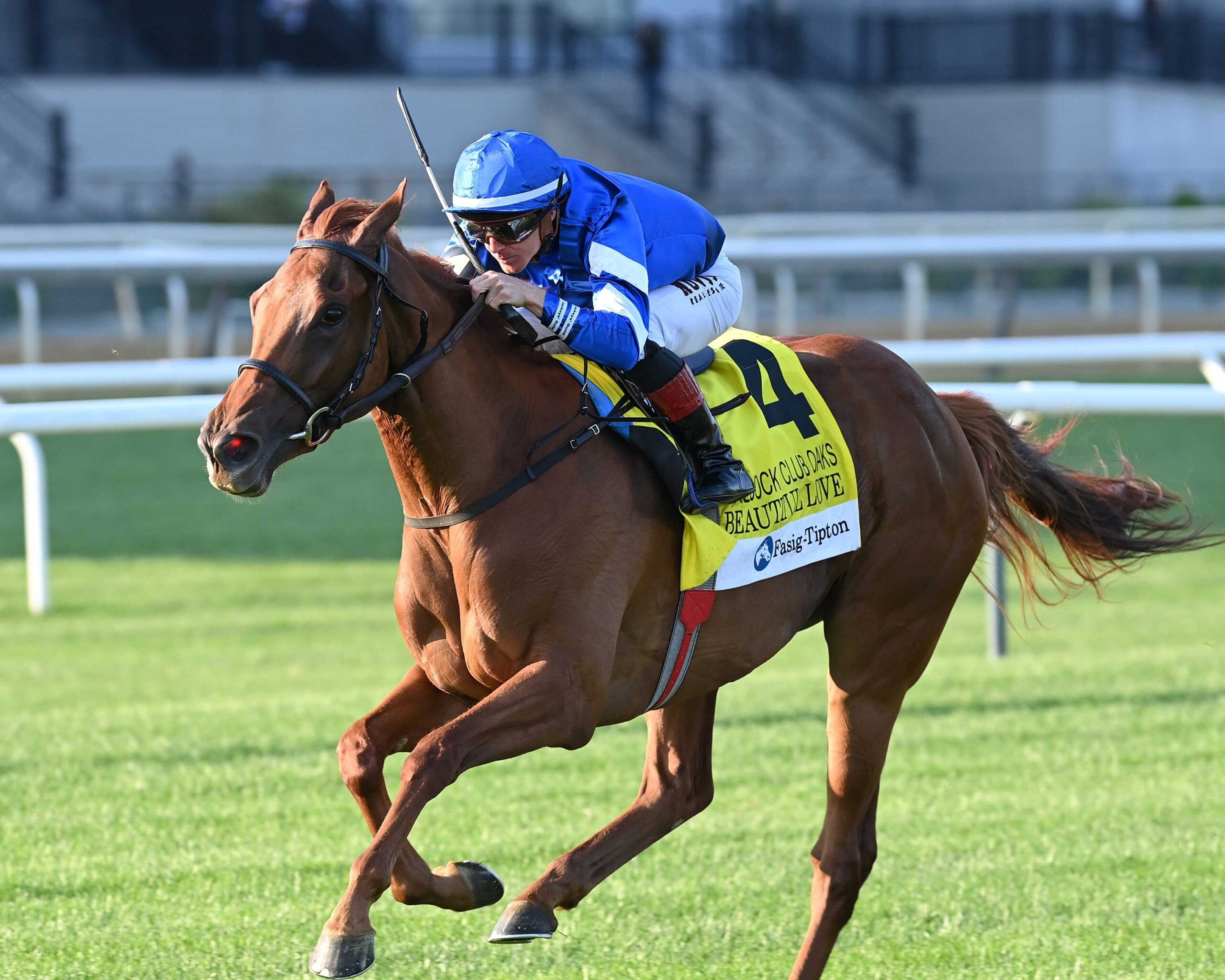 Beautiful Love, potra irlandesa hija de, Siyouni (FR) en Powder Snow por Dubawi (IRE), con una partida promedio, buscó las posiciones intermedias en las primeras de cambio, pasó los 400, los 800 y 1200, en el octavo lugar con un ritmo administrado, ascendió al séptimo en los 1600, con llamado a la atropellada, giró la última curva y entró a la recta final, igualmente agrupada en la séptima casilla por la línea cuatro, en los últimos 200, se alineó al quinto con proyección en la mitad de la cancha, en los 100 finales, ya estaba en el tercero a toda máquina, y cercana a la meta tomó el mando, para así ganar con mucha clase, en el Jockey Club Oaks Invitational
