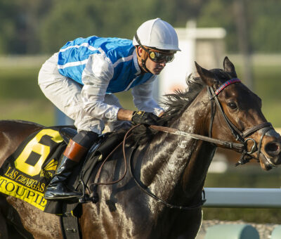 Toupie, horses, Uncle Mo, Las Cienegas Stakes, sábado, 19 de enero de 2025, Santa Anita Park. Foto: Benoit Photo