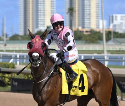 Princess Cairo, horse, Roll The Dice Thoroughbreds, Mía Nicholls, Maiden Claiming, jueves, 6 de s de 2023, Gulfstream Park. Foto: Coglaniese Photo & Lauren King