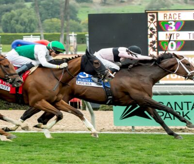Liguria, Horses, Mr. Speaker, Buena Vista Stakes, sábado, 1 de marzo de 2025, Santa Anita Park. Foto: Benoit Photo