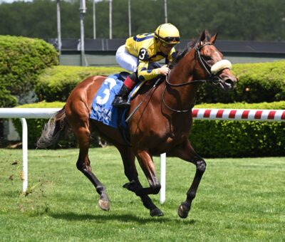 Far Bridge, horse, English Channel, Man o´War Stakes, sábado, 10 de mayo de 2025, Belmont At The Big A. Foto: Coglianese Photo