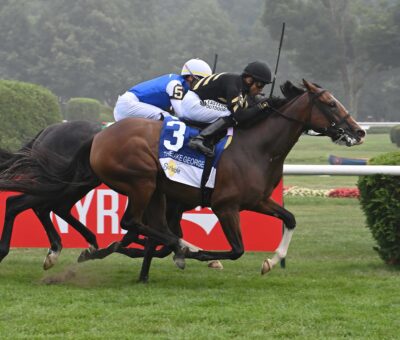 Daisy Flyer, horse, Mshawish, Lake Goerge Stakes, sábado, 28 de julio de 2025, Saratoga. Foto: Coglaniese Photo