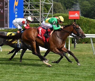 Ozara, horses, Lope De Vega, De La Rosa Stakes, jueves, 10 de julio de 2025, Saratoga. Foto: Coglianese Photo