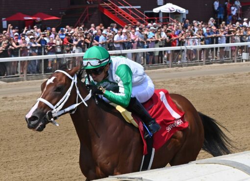 Mythical, horse, St Patrick´s Day, Adirondack Stakes, domingo, 3 de julio de 2025, Saratoga. Foto: Coglaniese Photo & Chelsea Durand