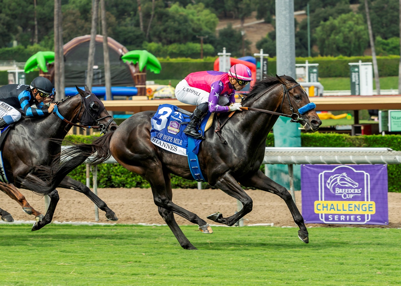 Johannes, Horses, Nyqyuist, City of Hope Mile Stakes, sábado, 27 de septiembre de 2025, Santa Anita Park. Foto: Benoit Photo