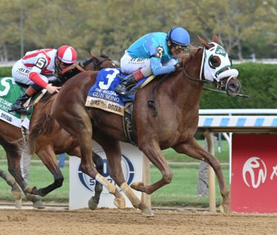 Gun Song, horse, Gun Runner, Beldame Stakes, viernes, 26 de septiembre de 2025, Aqueduct. Foto: Coglaniese Photo