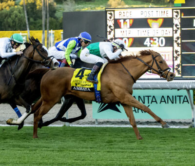Ambaya, horses, Ghostzapper, American Oaks, domingo, 28 de diciembre de 2025, Santa Anita Park. Foto: Benoit Photo