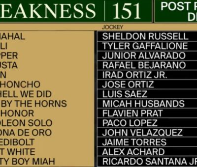 Draw, horse, Maryland Jockey Club, 151 Preakness Stakes, lunes, 11 de mayo de 2026, Laurel Park. Foto: Maryland Jockey Club