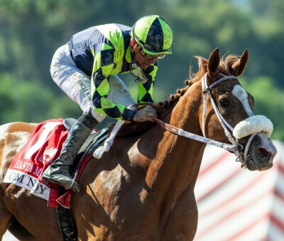 Om N Joy, horses, Om, Santa Margarita Stakes, sábado, 30 de mayo de 2026, Santa Anita Park. Foto: Benoit Photo