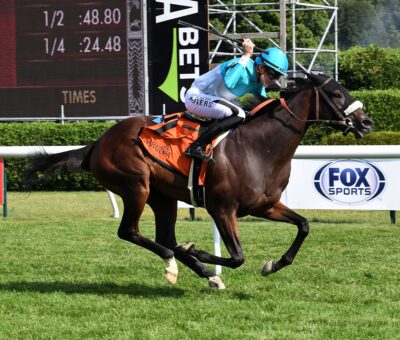 Cosmic Candy Girl, horse, Twirling Candy, Suzie O´Cain Stakes, jueves, 23 de julio de 2026, Saratoga. Foto: Coglaniese Photo