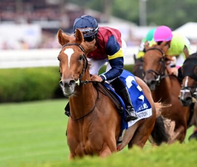 Kensington Lane, horse, Starspangledbanner, Belmont Oaks Stakes, sábado, 4 de julio de 2026, Saratoga. Foto: Coglianese Photo & Chelsea Durand