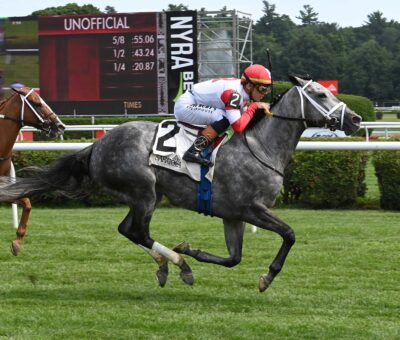 Movin´On Up, horses, Kenneth Ramsey, Caress Stakes, sábado, 11 de julio de 2026, Saratoga. Foto: Coglaniese Photo