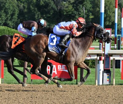 Starship Lizzy, horse, Javier Castellano, 6000 primeros, miércoles, 26 de agosto de 2026, Saratoga. Foto: Coglaniese Photo