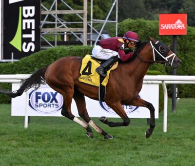 Versailles Road, horse, Todd Pletcher, 6000 primeros, sábado, 8 de agosto de 2026, Saratoga. Foto: Coglaniese Photo