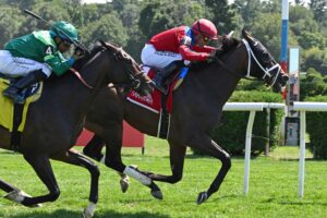 Rothschild, horse, jockey, Luis Sáez, 4000 primeros, sábado, 22 de agosto de 2026, Saratoga. Foto: Coglaniese Photo