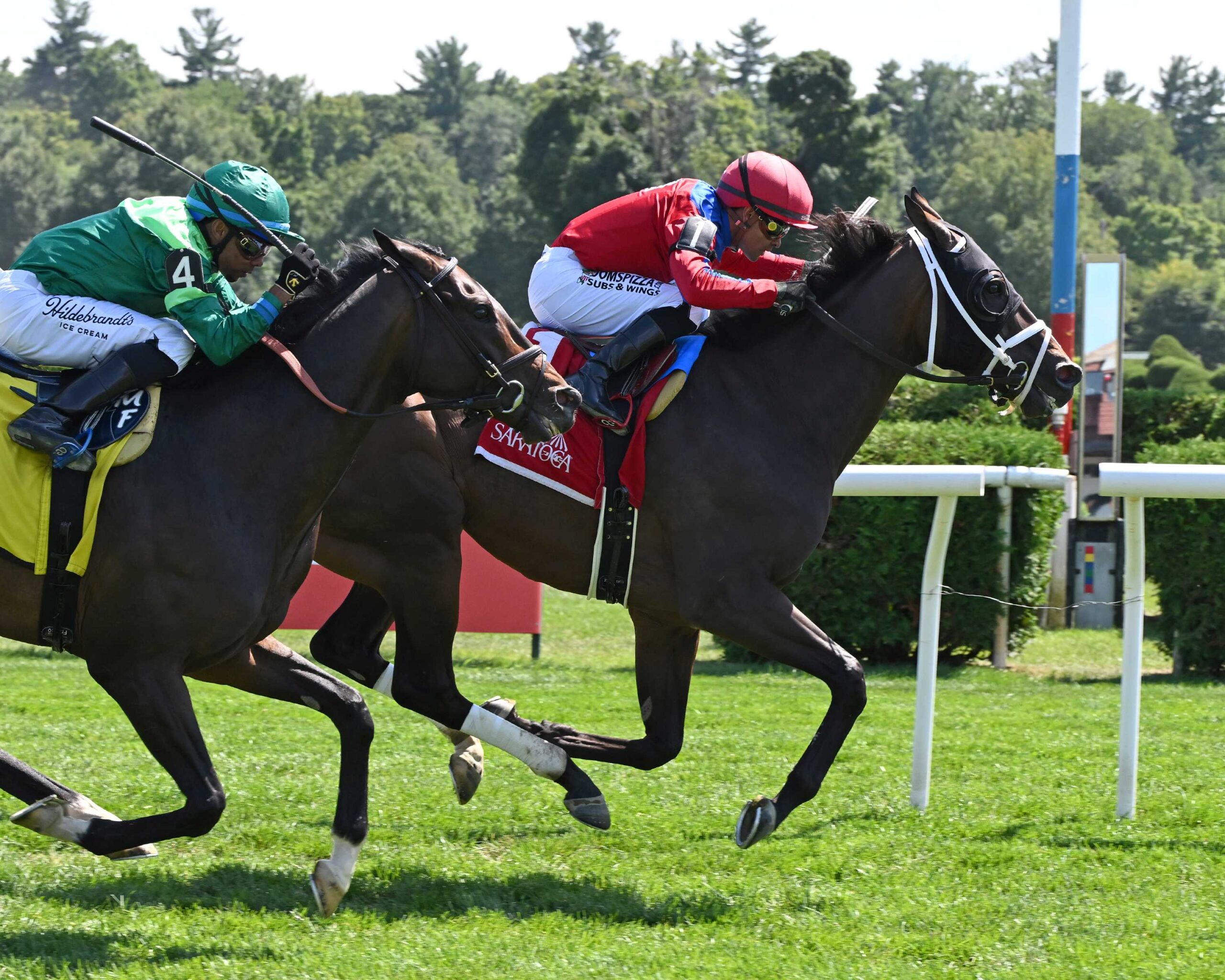 Rothschild, horse, jockey, Luis Sáez, 4000 primeros, sábado, 22 de agosto de 2026, Saratoga. Foto: Coglaniese Photo