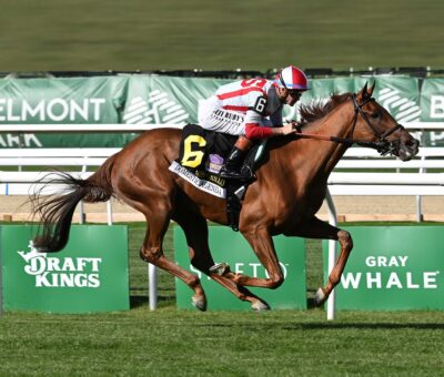 Domestic Agenda, Klaravich Stables, Miss Grillo Stakes, sábado, 3 de octubre de 2026, Belmont Park. Foto: Coglaniese Photo & Chelsea Durand